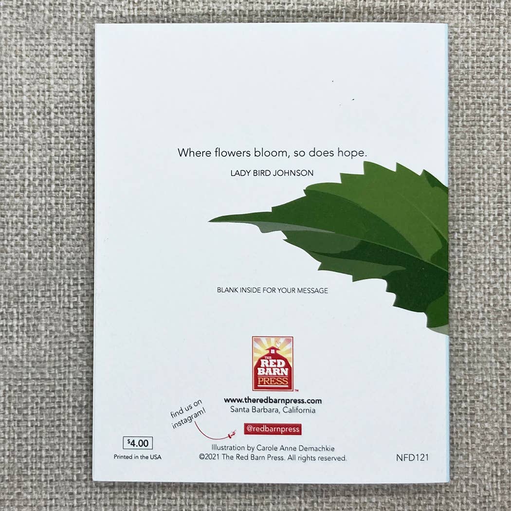 The Red Barn Press - Vente Carte de vœux classique - Carnet floral | Illustration botanique moderne de dahlia1