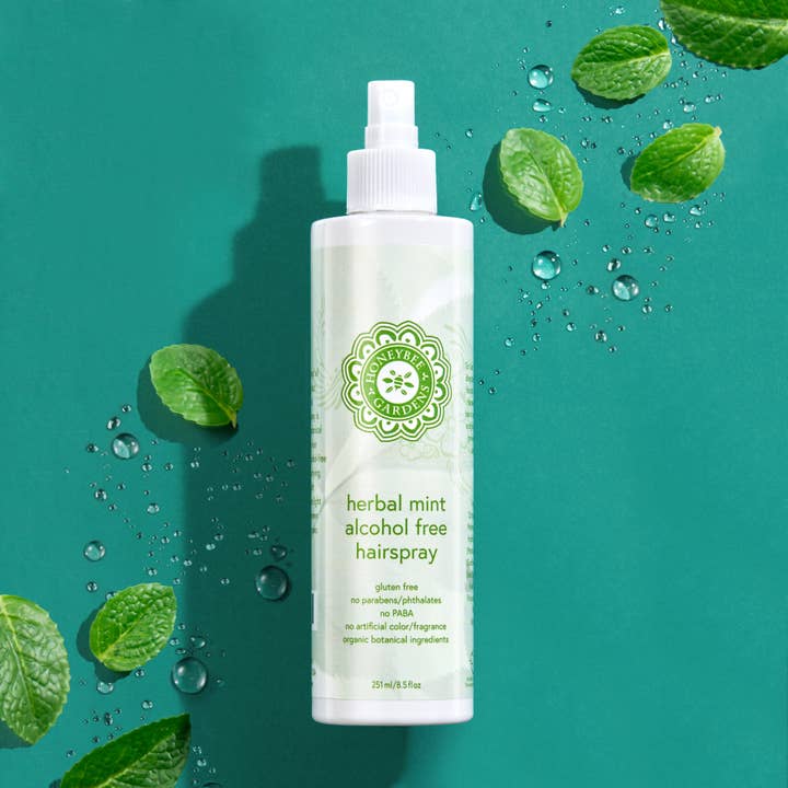 Honeybee Gardens Natural Cosmetics & Body Care – Großhandel Haarspray – Kräuterminze Alkoholfreies Haarspray1