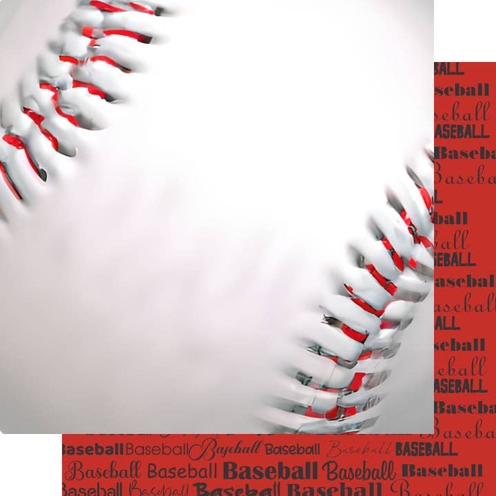Go Big Sports Collection Baseball 12 x 12 Double-Sided Scrapbook Paper by SSC Designs - 15 Pack for wholesale by SSC Wholesale