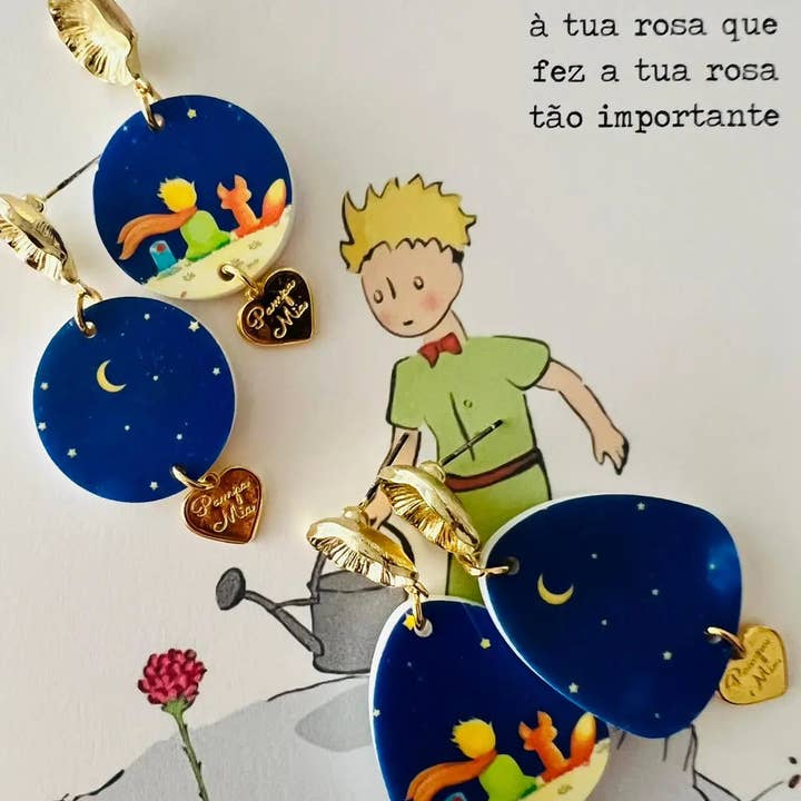 Pampa Mia - Wholesale Dangle Earrings - Principezinho Earrings, Raposa and Pink1