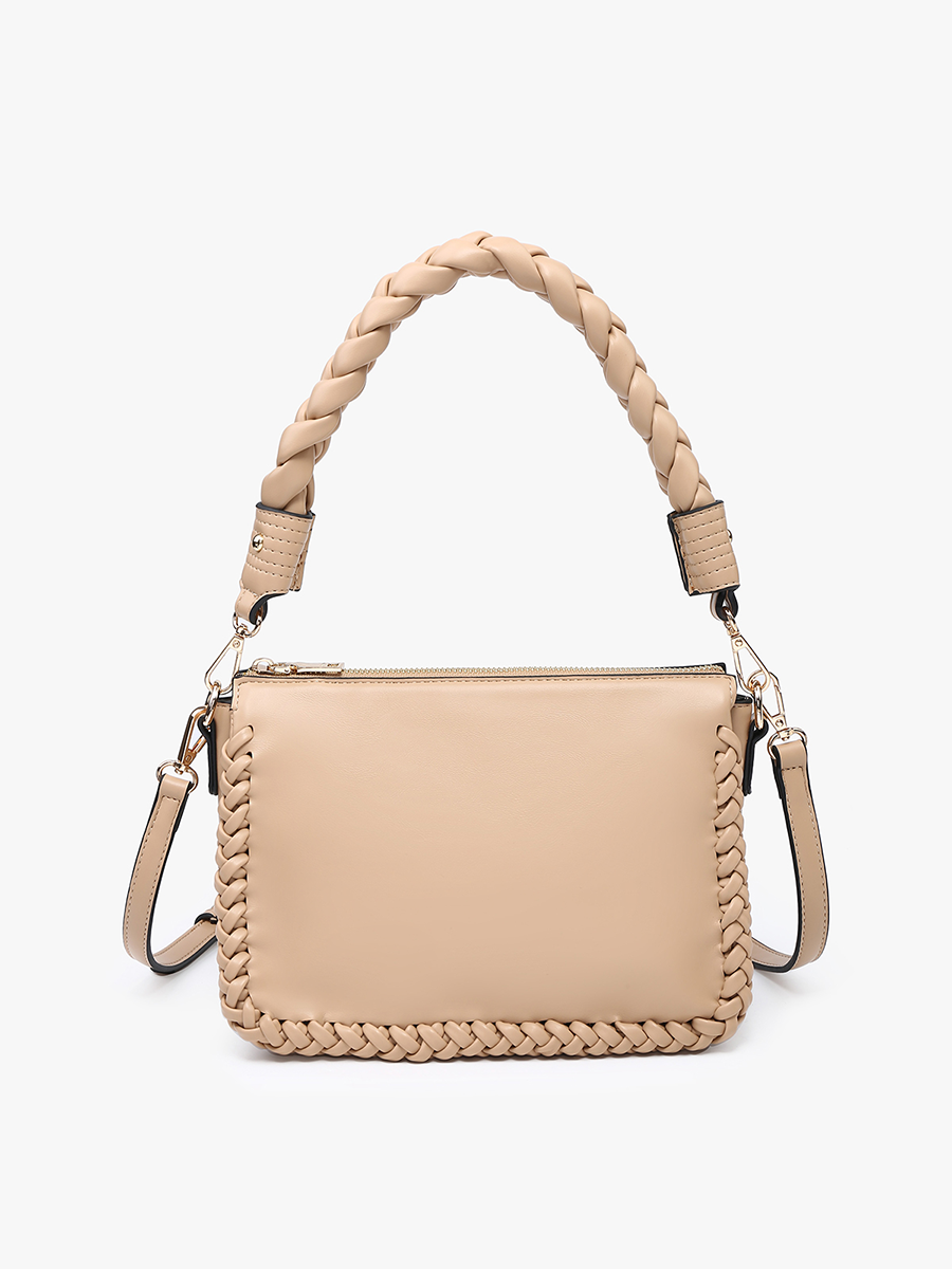 Jen & Co. - Wholesale Shoulder Bag - Women's - M2461 Judith Whipstitch Trim Shoulder Bag w/ Braided Handle8