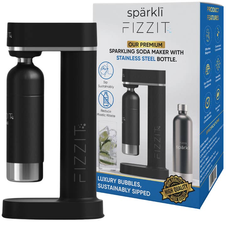 FIZZIT - Wholesale Kitchen appliance - Fizzit Spärklï Carbonated Water Soda Maker with Stainless Steel Bottle Included7