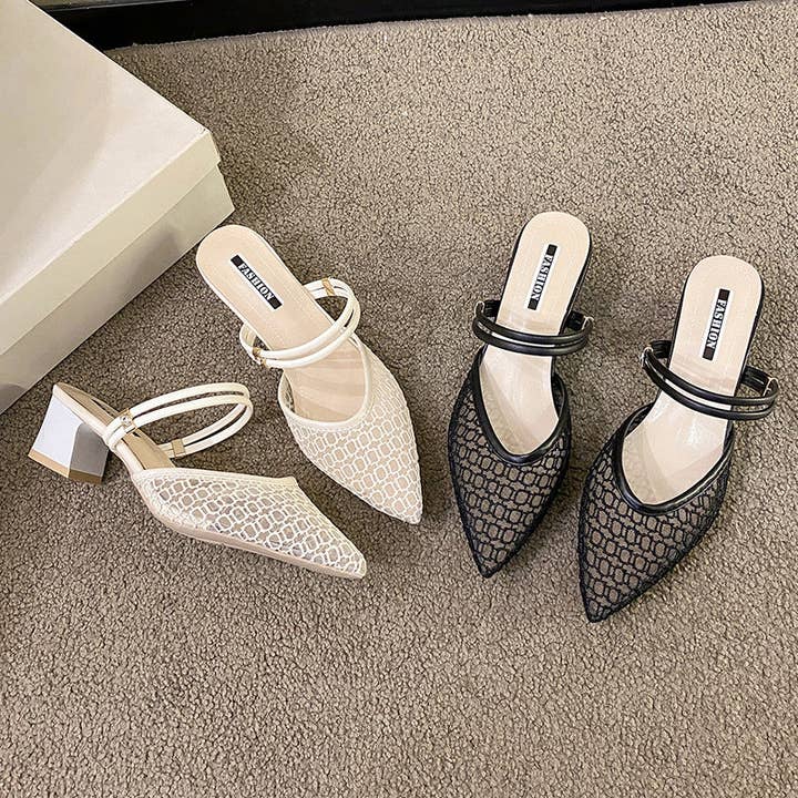 Kustom Kreations Goods - Wholesale Low Heels - Women's - Point Toe Block Heel Sandals