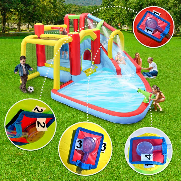 39F Inc. - Wholesale Inflatables - 7-in-1 Inflatable Water Park Bounce House – Slide, Pool 5