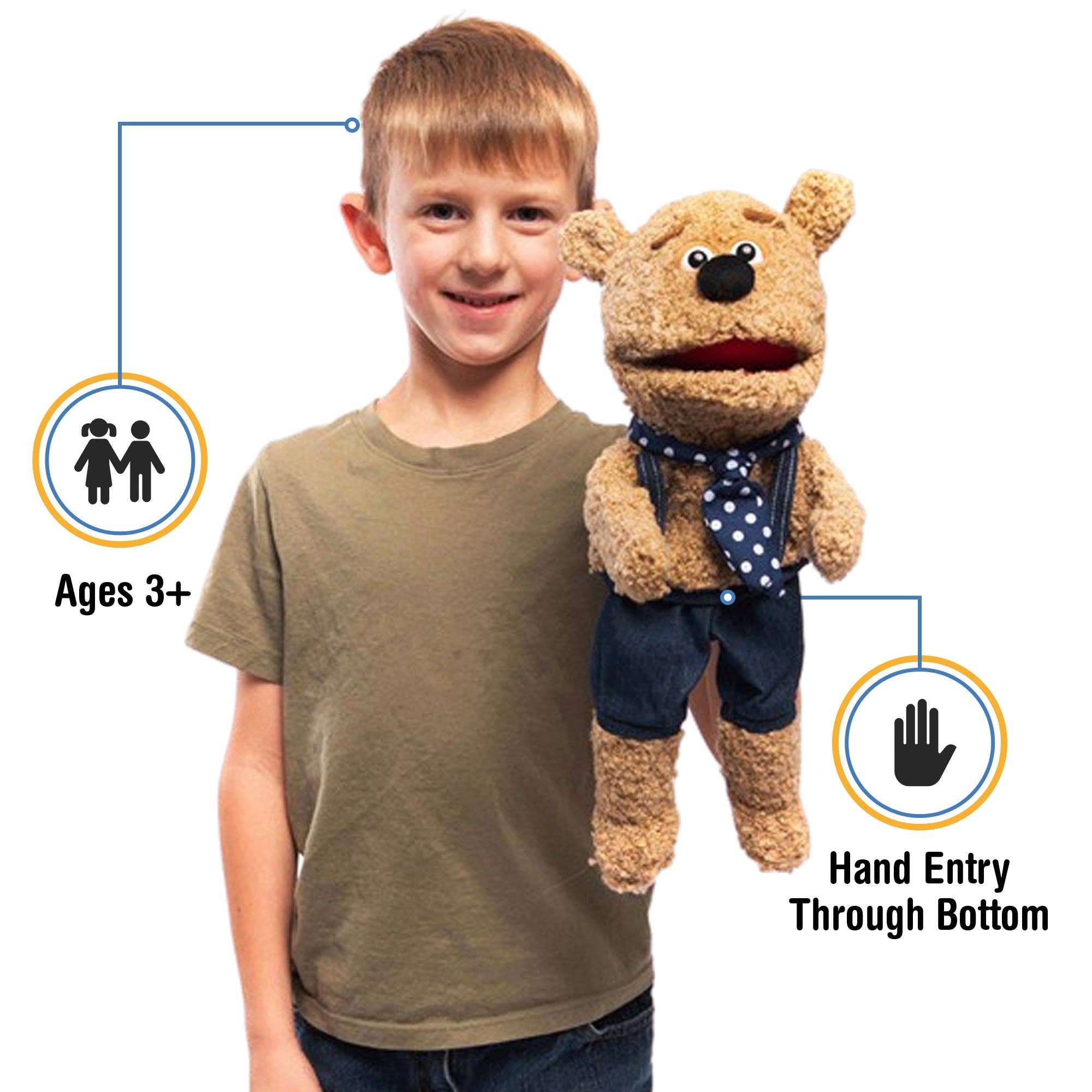 Silly Puppets – wholesale Puppet – Kids & baby – Silly Puppets Teddy Bear (14")1