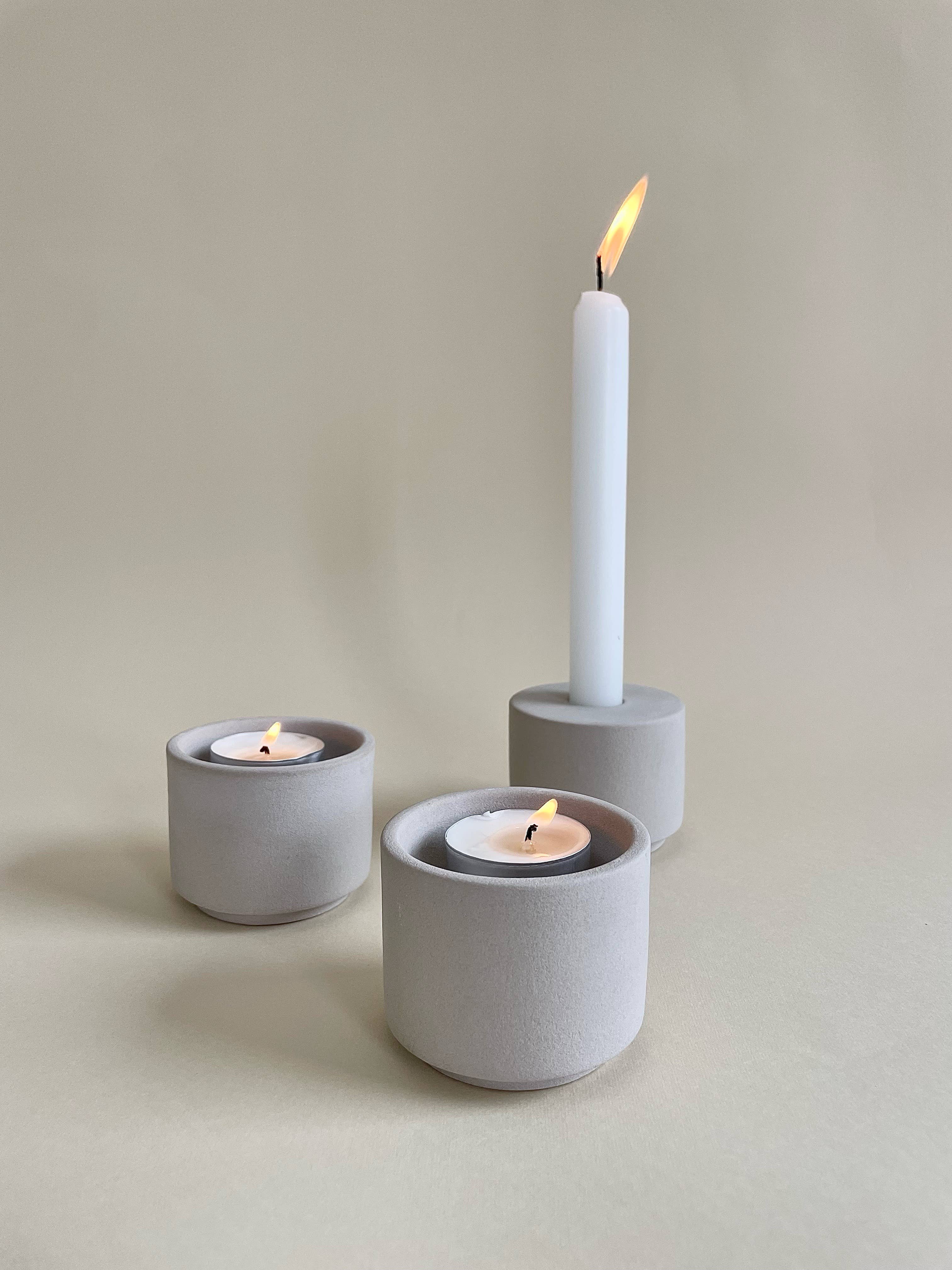 o cactuu – wholesale Candle holder – Modular candle holder Grey - Ceramic - LAST UNITS1
