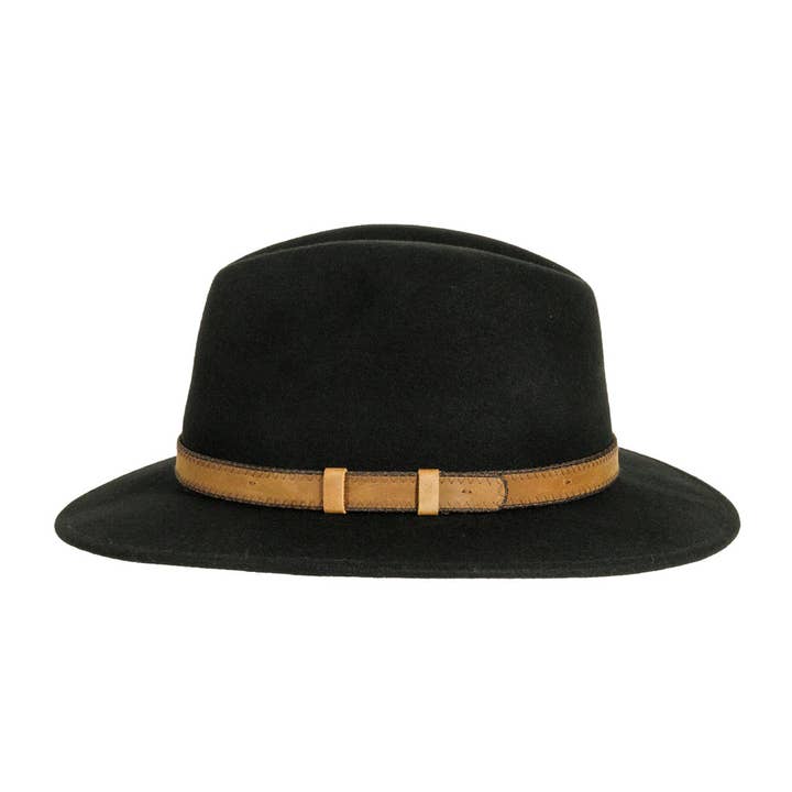 American Hat Makers - Wholesale Fedora - Unisex - Crushable Wool Felt Safari Hat - Style Moab1