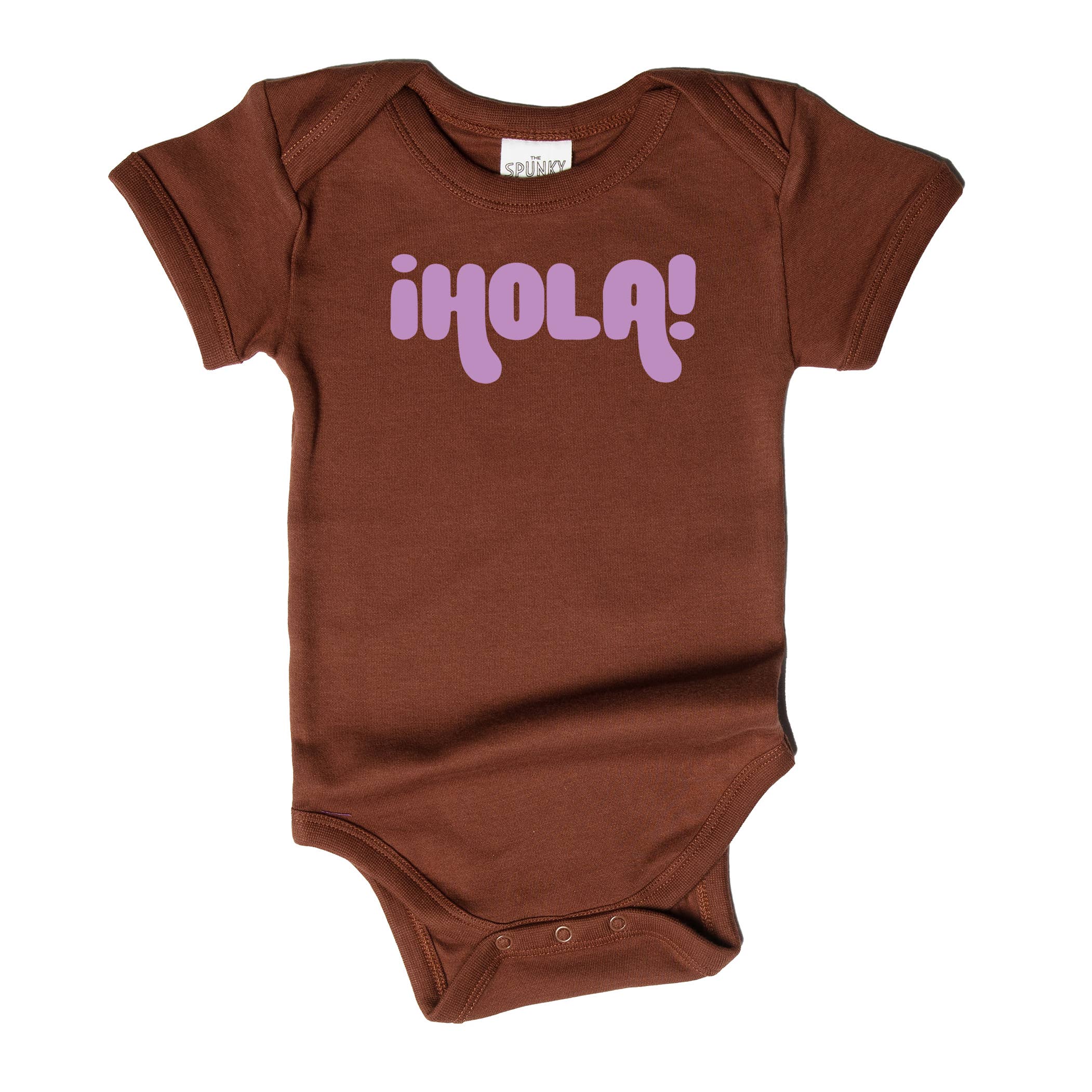 Spunky Stork - Venta al por mayor Camiseta serigrafiada - Bebé - Body orgánico en español Hola Hello para bebé recién nacido1