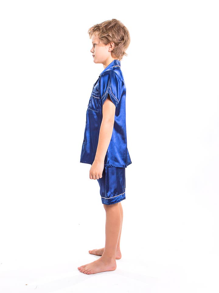 Sisters G Kids - Wholesale Sleepwear Set - Kids - Kids Satin Pajamas Shorts + Short Sleeves23