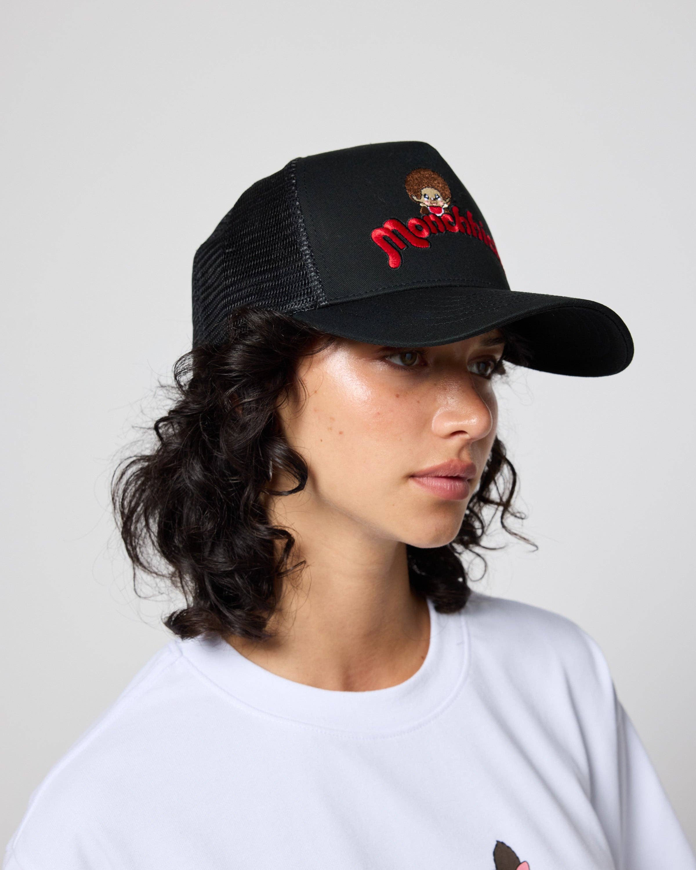 SAMII RYAN - Vente Casquette de camionneur – femme - Casquette Trucker Logo Monchhichi™, Charbon5