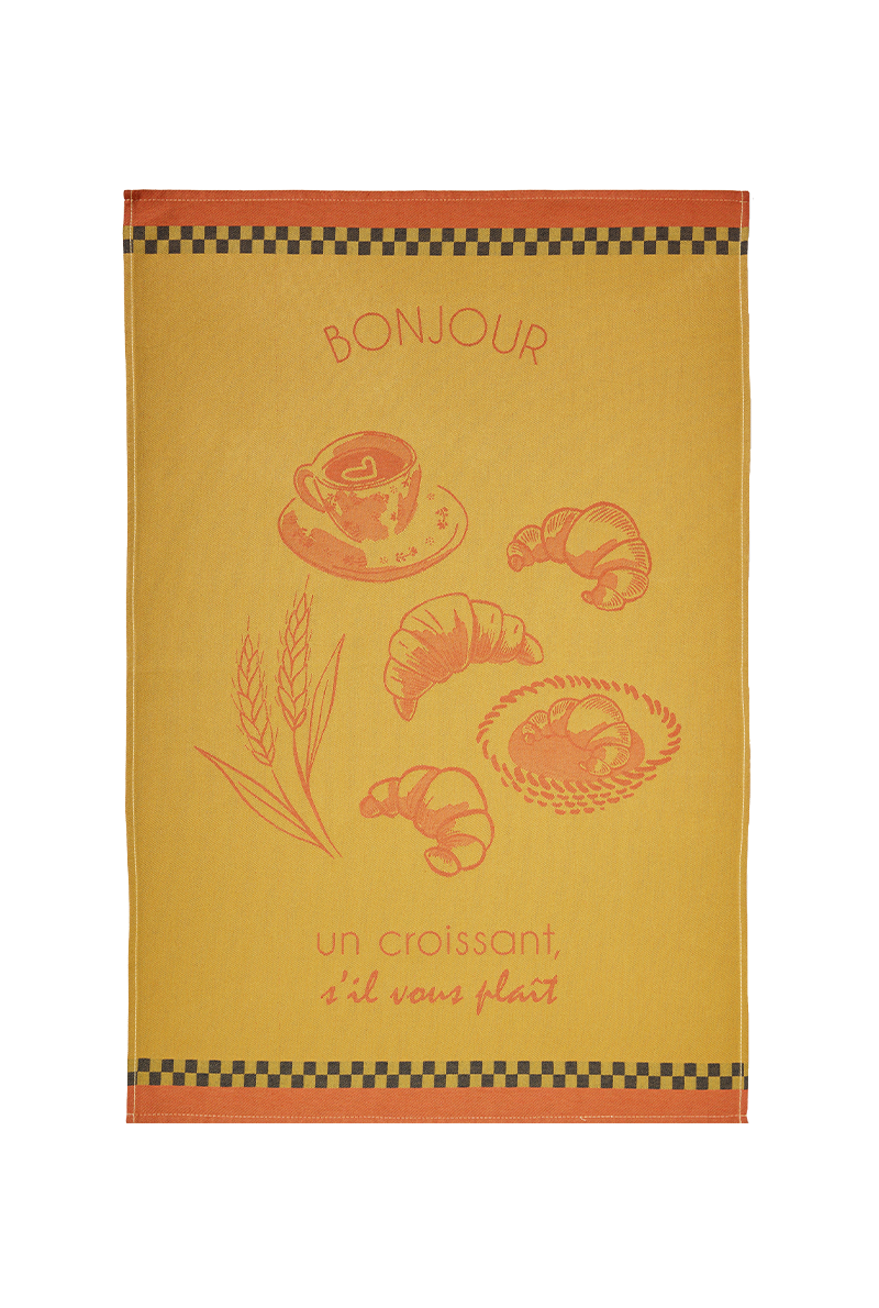 Coucke - Wholesale Tea Towel - Le Croissant - Jacquard tea towel 50x75 in cotton1