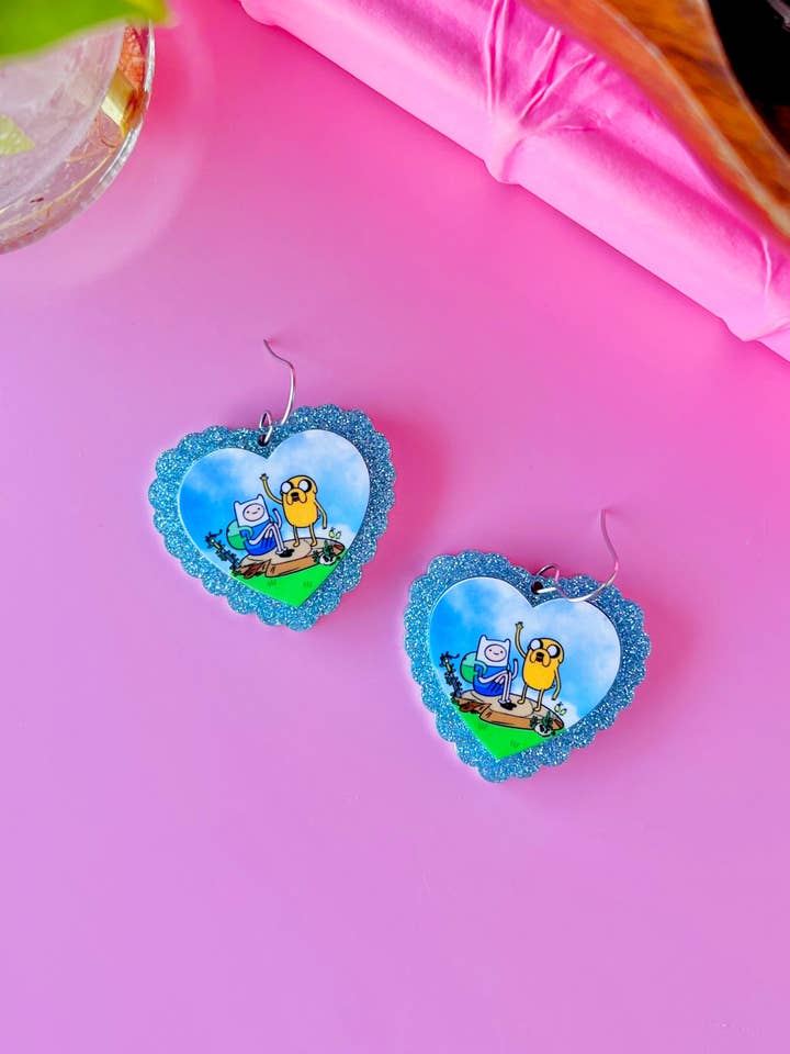 Adventure Time Fin and Jake Earrings for wholesale by Victoria Essie Studio