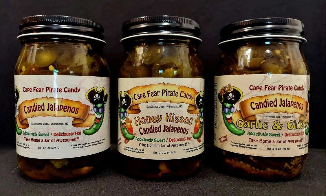 Cape Fear Pirate Candy, LLC - Wholesale Pickled Vegetables - Split Case - Candied Jalapeno Sampler