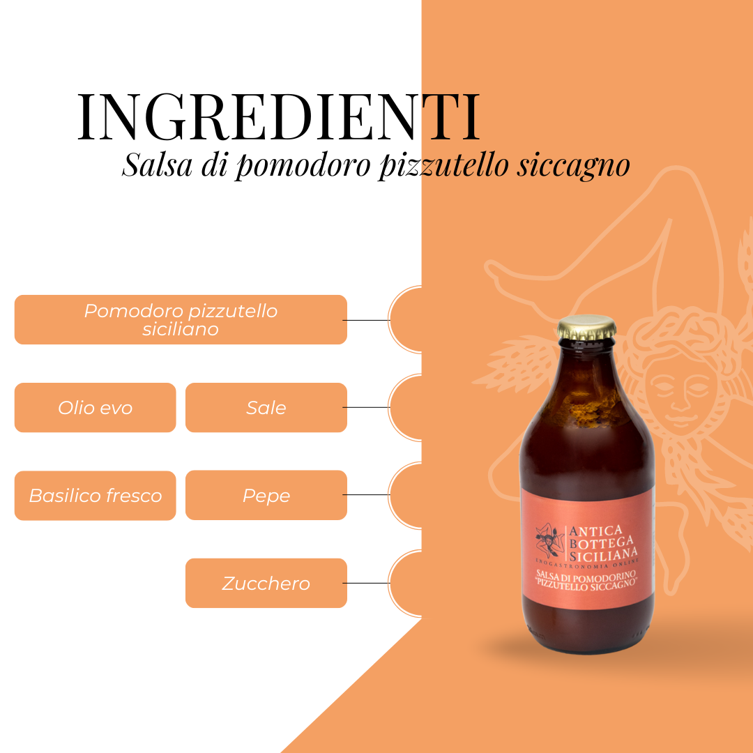 Antica Bottega Siciliana - Wholesale Pasta Sauce - Pizzutello tomato sauce 100% Sicilian - 330cl2