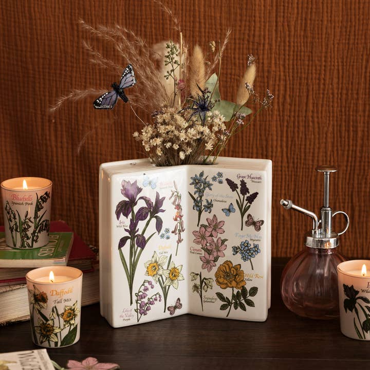 Steel Mill and Co. - Wholesale Vase - Open Book Vase, Wildflowers3