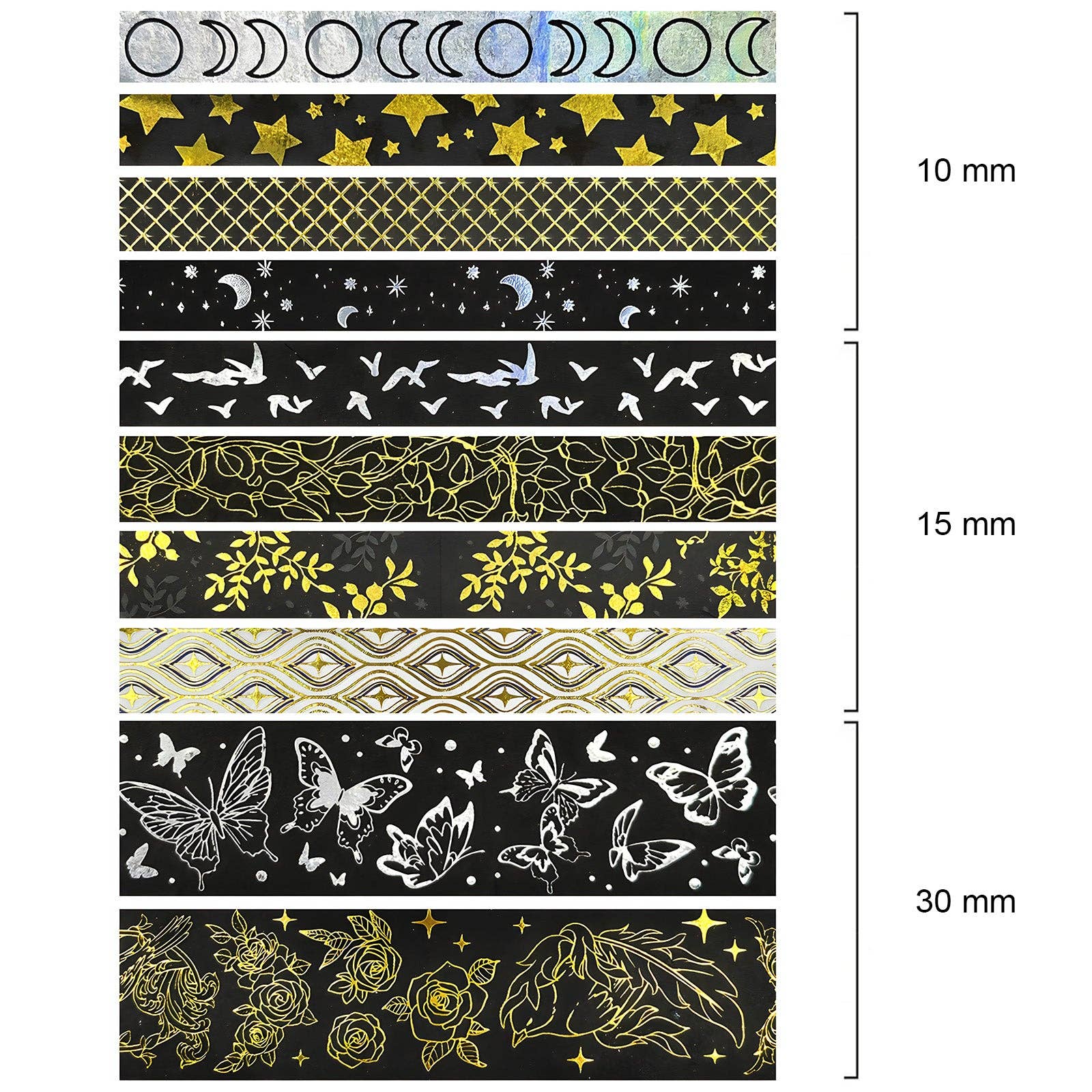 Wrapables.com - Wholesale Washi Tape - Wrapables Decorative Gold Foil Washi Tape Box Set29