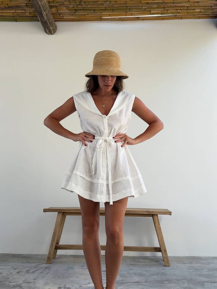 White Sicilia Dress for wholesale on Faire4