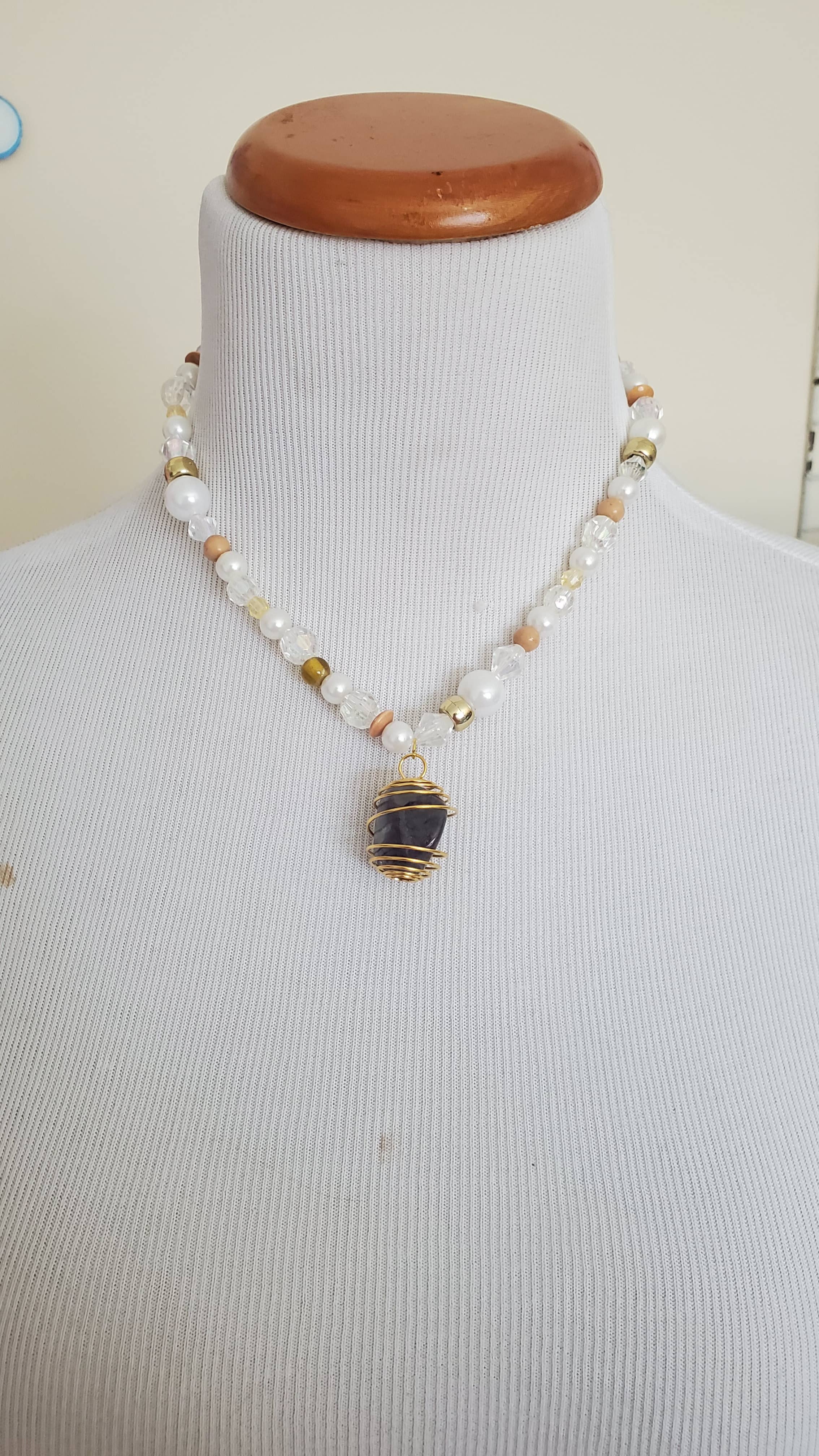 Skullduggery Studios - Wholesale Pendant/Charm Necklace - Beaded Necklace with Crystal Pendant3