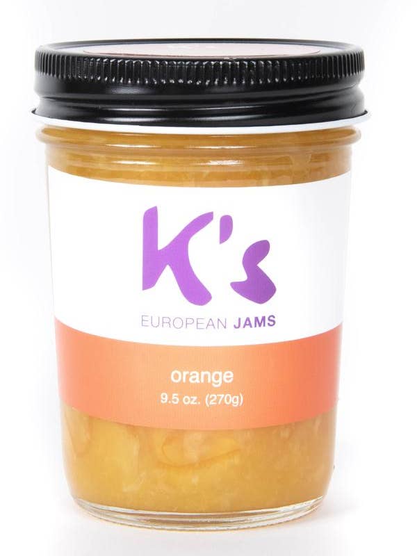 Oranje 9,5 oz voor wholesale door K's EUROPEAN JAMS LLC