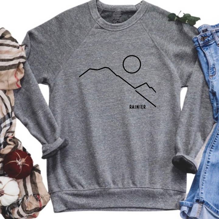 Mod Mountain unisex adult crewneck sweatshirt for wholesale by Sweetpea and Boy