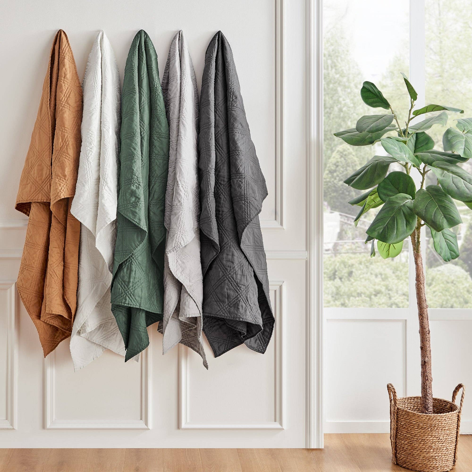 Levtex Home - Wholesale Throw Blanket - Washed Linen Quilted Throw25