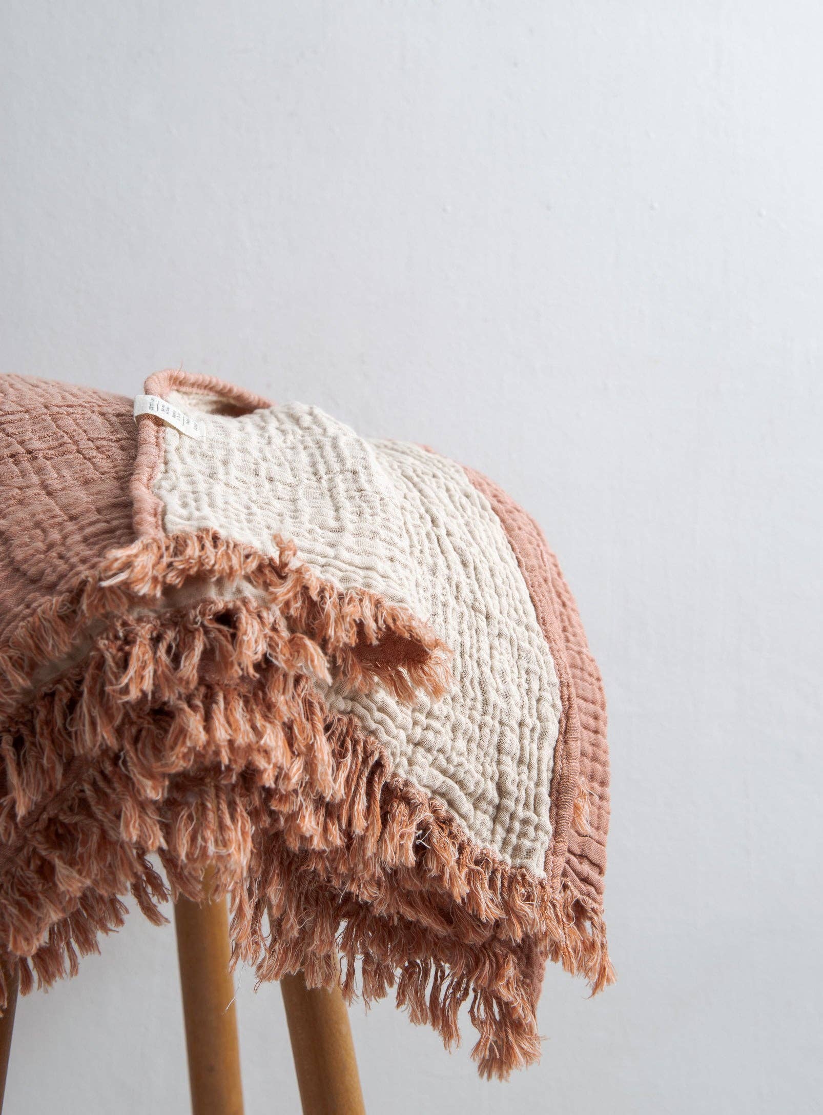 confetti mill - Wholesale Throw Blanket - Double Blanket - Coral & Oatmeal1