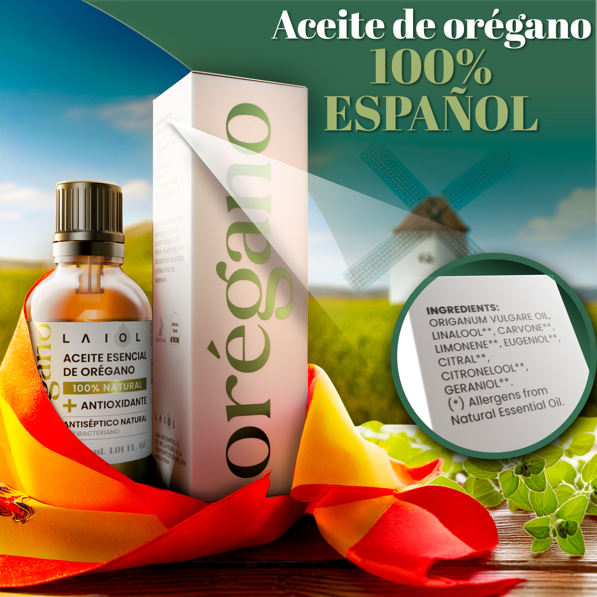Laiol Biocosmetics - Wholesale Essential Oil - OREGANO ESSENTIAL OIL, 100 ML.3