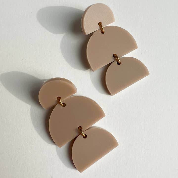 Mingled - Vente Boucles d'oreilles pendantes - Izzy - Boucles d'oreilles pendantes taupe et rose poussiéreux8