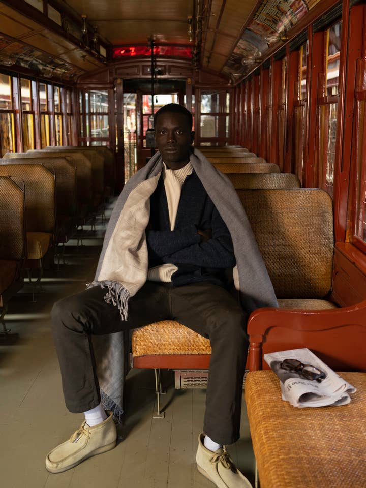 Reversible Merino Lambswool & Linen Throw for wholesale by Evangeline Linens