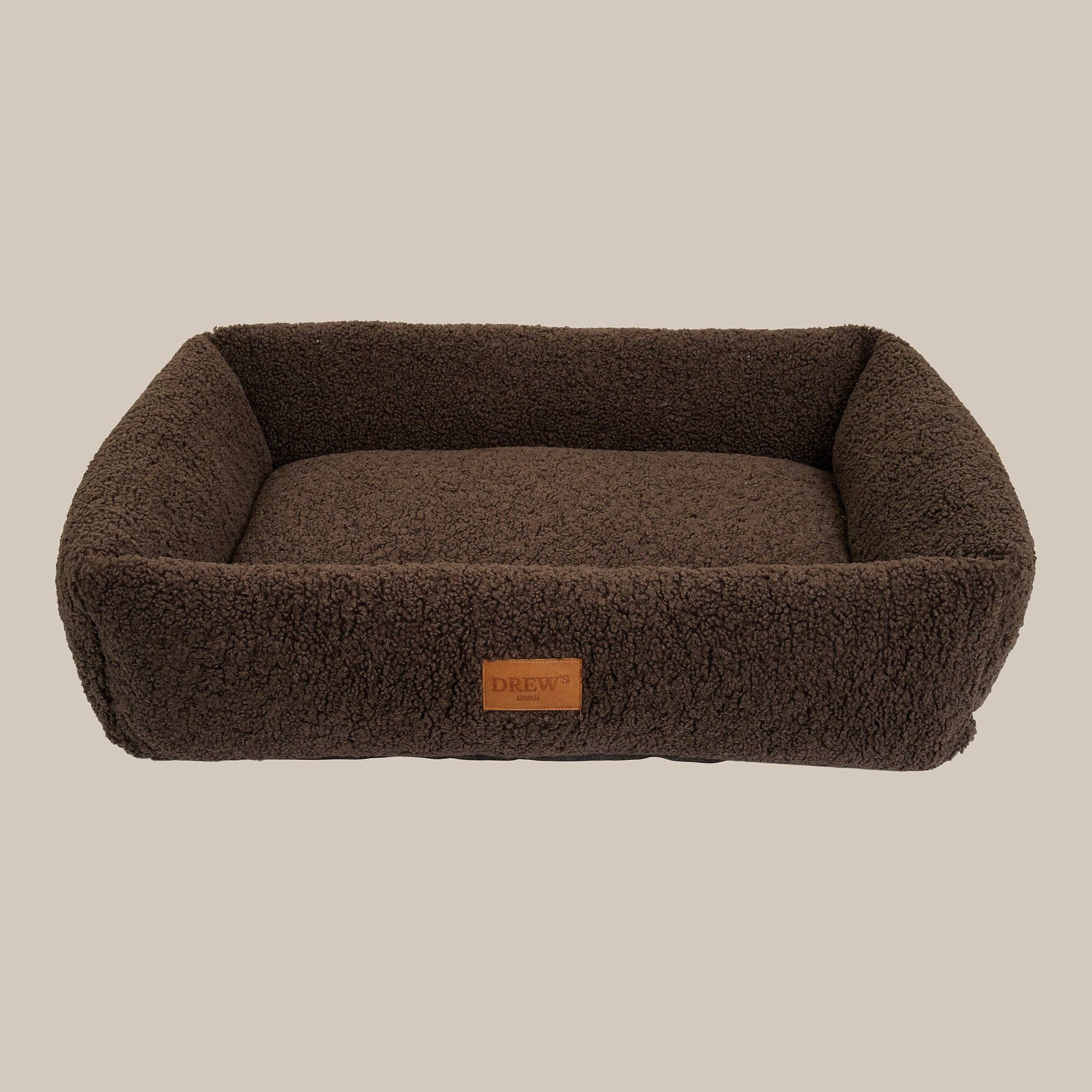 brown Nuna dog bed - Teddy soft & washable dog bed made of memory foam (brown) for wholesale on Faire1