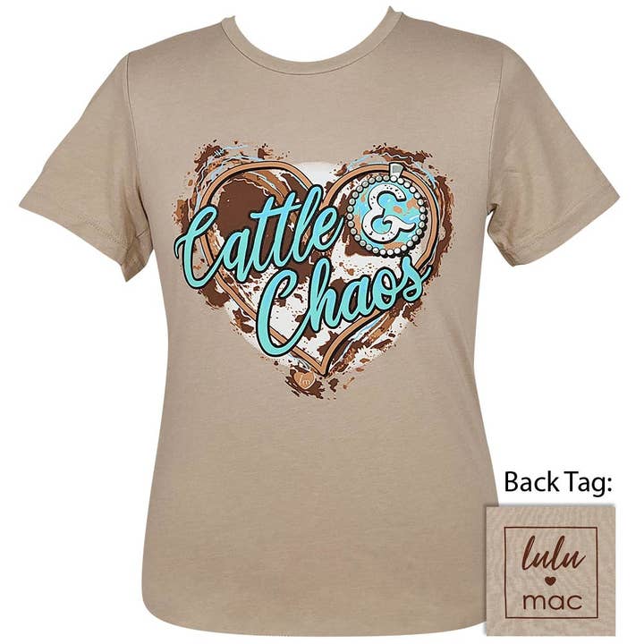 Lulu Mac - Cattle & Chaos - Heather Tan SS - LM82 for wholesale by Girlie Girl Originals