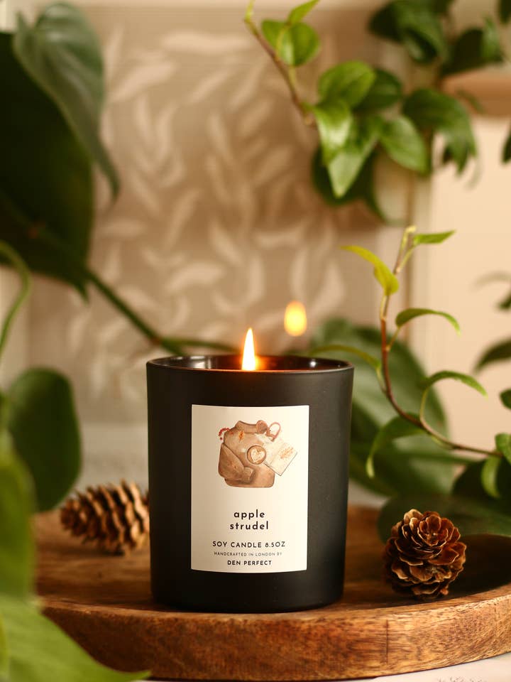 Vela de soja otoño/otoño Apple Strudel para venta al por mayor de Den Perfect