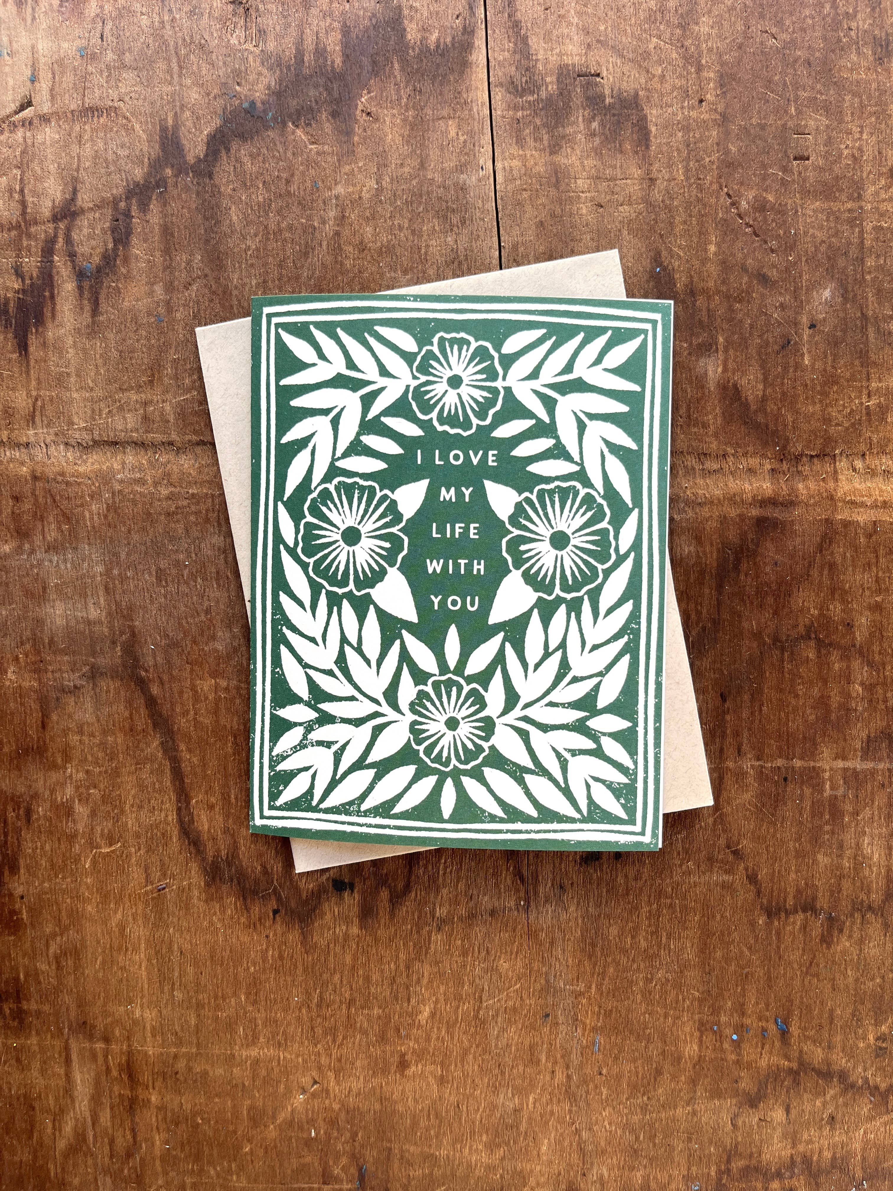 Katharine Watson - Vendita all'ingrosso Biglietti d'amore - "Adoro la mia vita con te," Biglietto di auguri