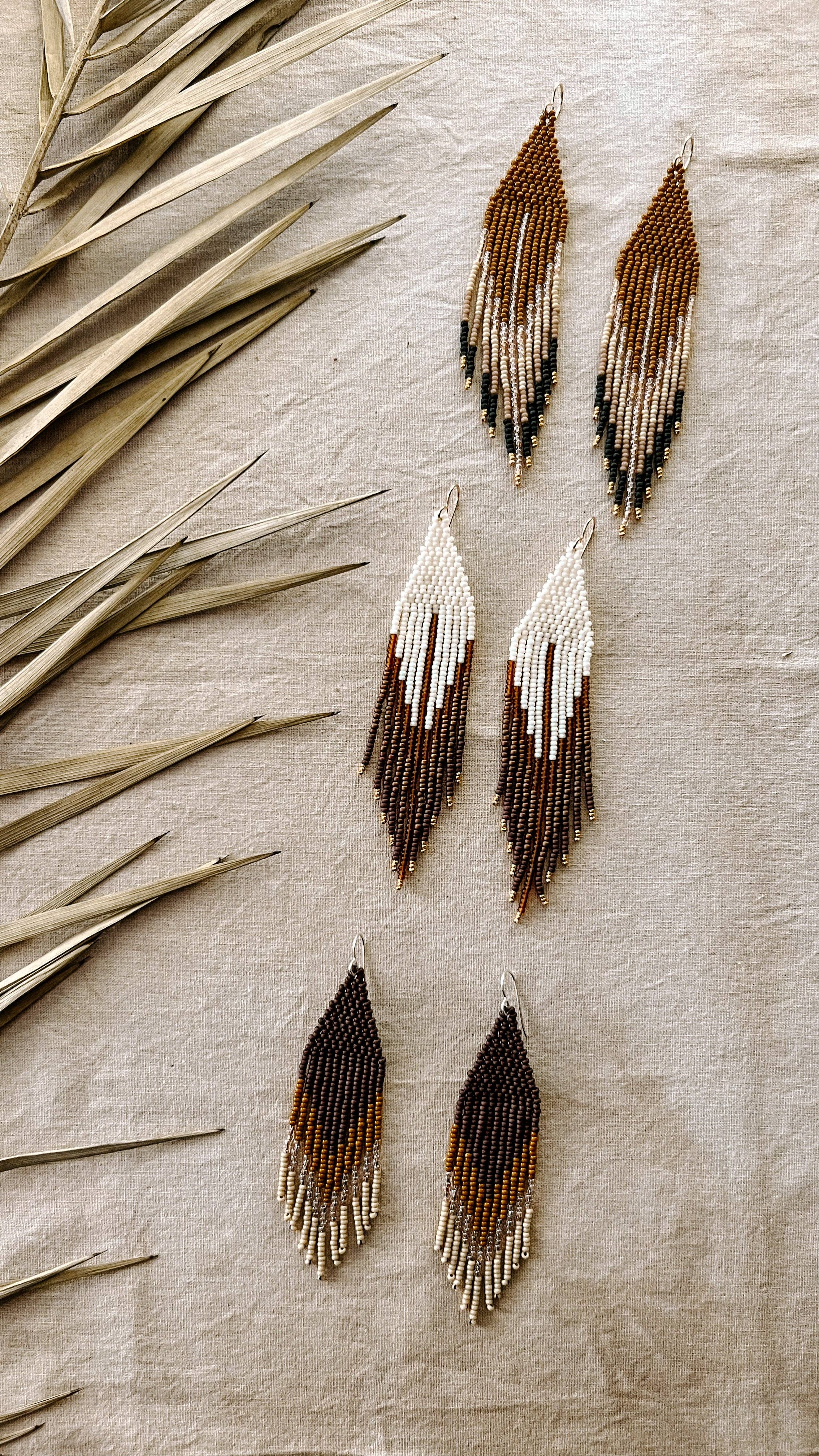 Stone & Sky – wholesale Dangle earrings – Valley Set - in brown1