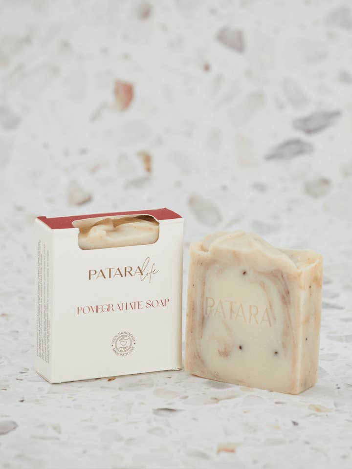 Pomegranate Cold Pressed Olive Oil Soap Bar for wholesale by Patara Life