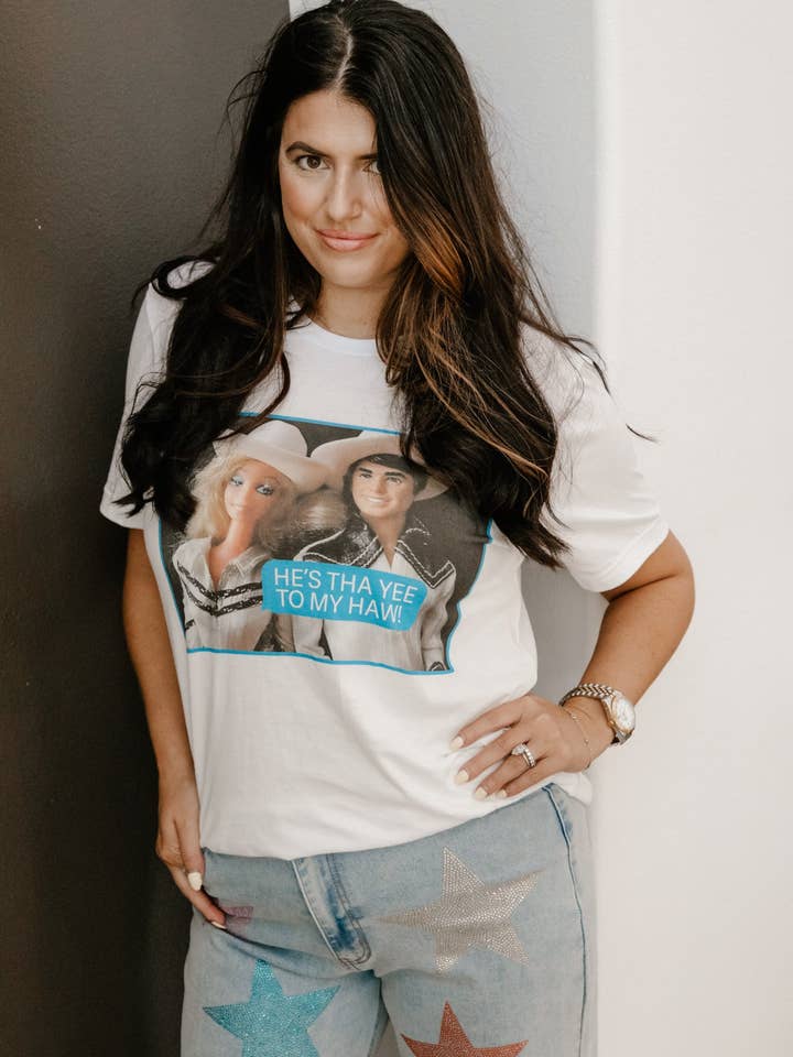 GINA HE'S THE YEE TO MY HAW TEE for wholesale by Summer Tees