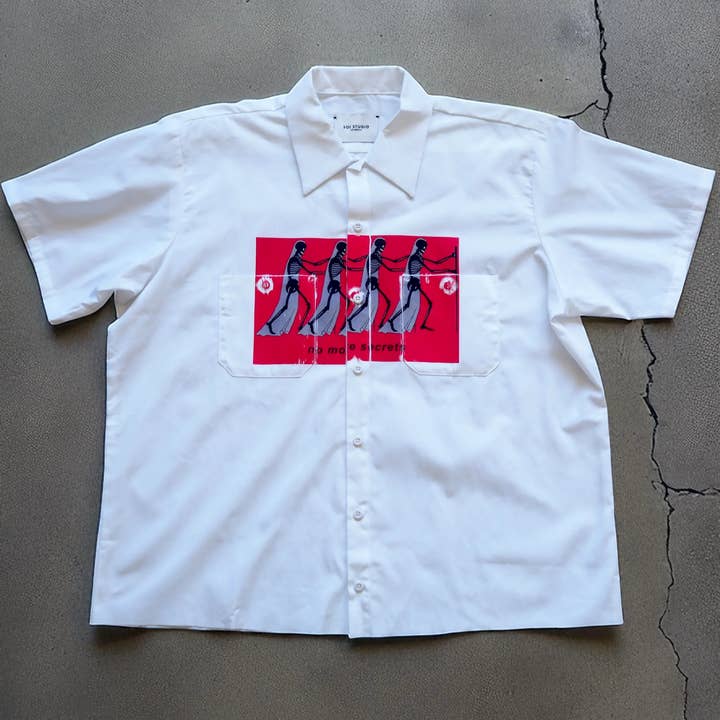 Camiseta de Trabalhador Sem Mais Segredos por atacado de SOI STUDIO