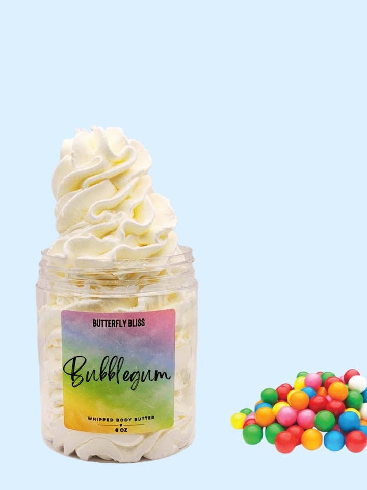 Bubblegum Body Butter | Bubblegum Lotion | Body Butter | Natural Lotion | Organic Lotion | Whipped Body Butter | Gifts for Her | Bubblegum for wholesale by Butterfly Bliss