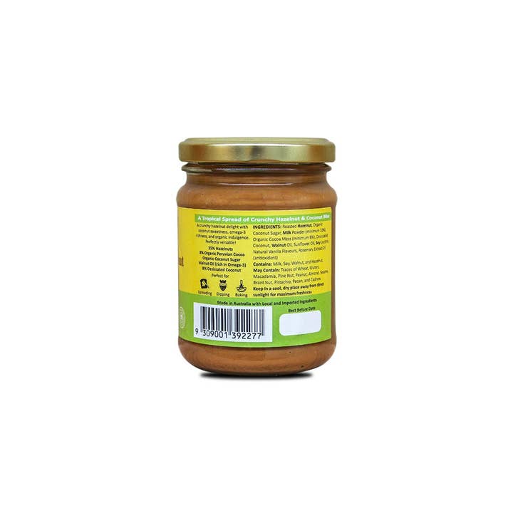 Sapphy - Vente Beurres de noix - Sapphy Pâte à Tartiner Noisette-Coco Premium – 250g | Pâte à Tartiner Noisette Infusée à la Noix de Coco | Sans Huile de Palme1