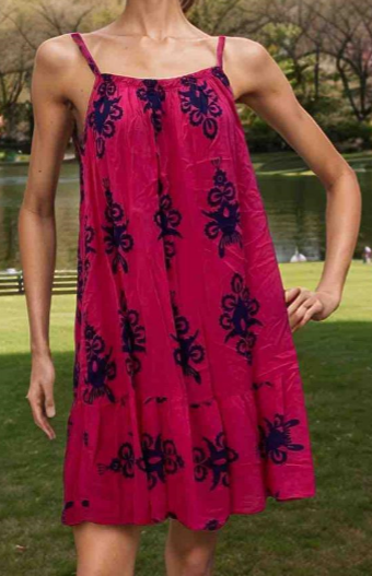 LOOWIE - Wholesale Dress - Women's - COSPA Italian Viscose Summer Spaghetti Dress S/M LOOWIE0