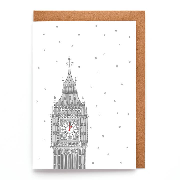 UK Big Ben Christmas Card | London Christmas Card for wholesale by You've Got Pen On Your Face