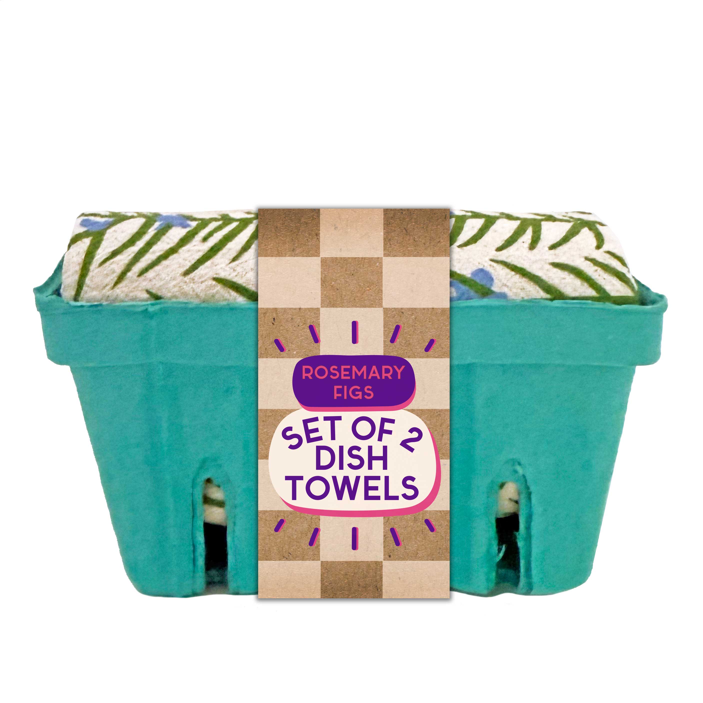 The Neighborgoods – wholesale Kökshandduk – Rosmarin och fikon - Set med 2 kökshanddukar1