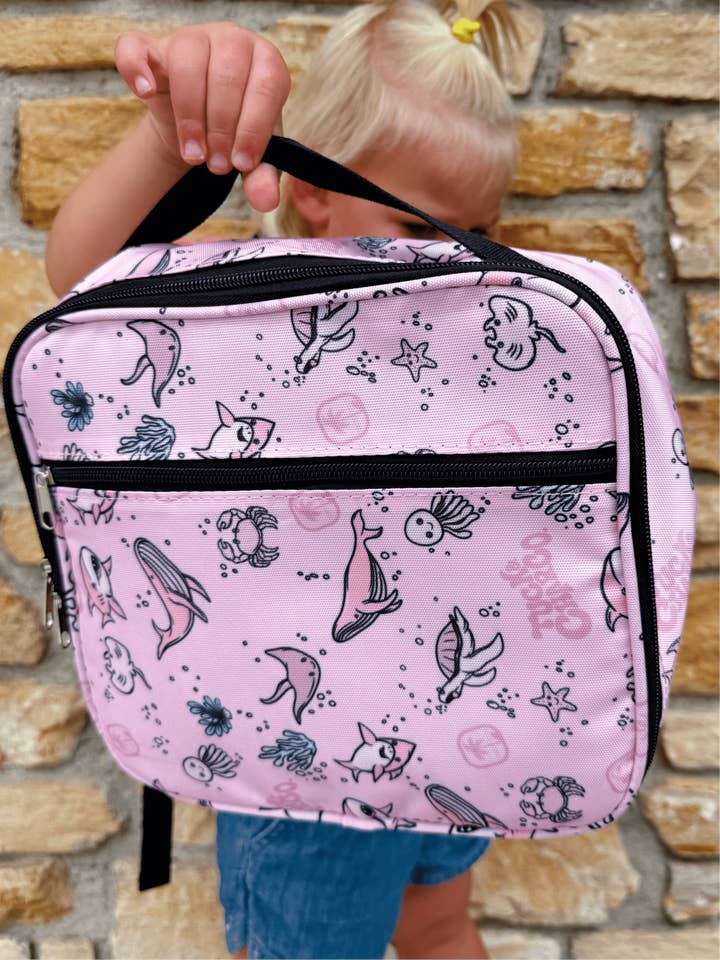 Rad Sea Crew Lunch Box- Pink for wholesale by Tuck & Char Co.