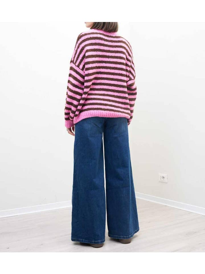 AMELÉ - Wholesale Knit Sweater - Women's - Striped sweater1