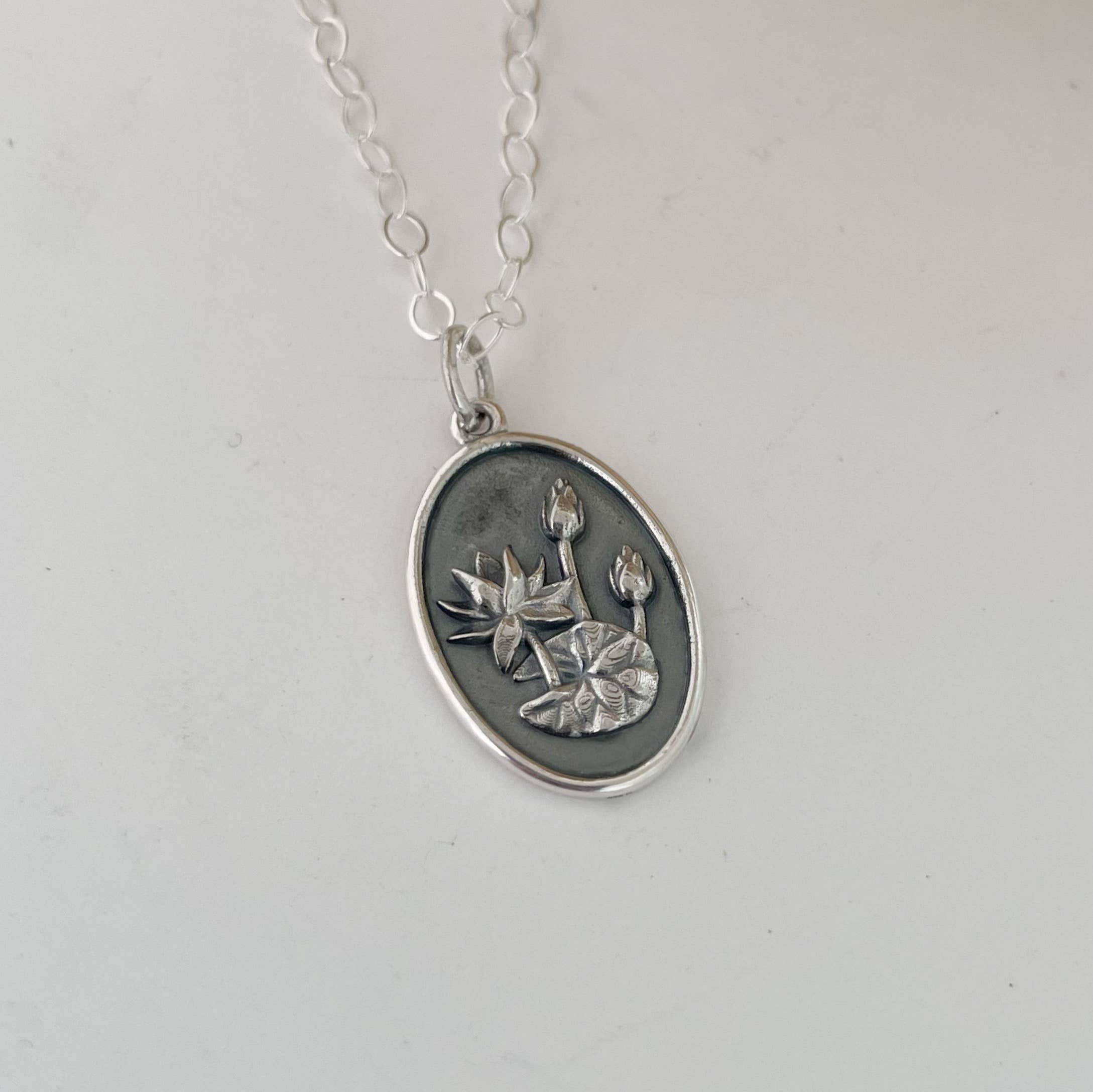 Frosted Willow - Wholesale Pendant/Charm Necklace - Sterling Silver Birth Flower with Birthstone Necklace Combin6