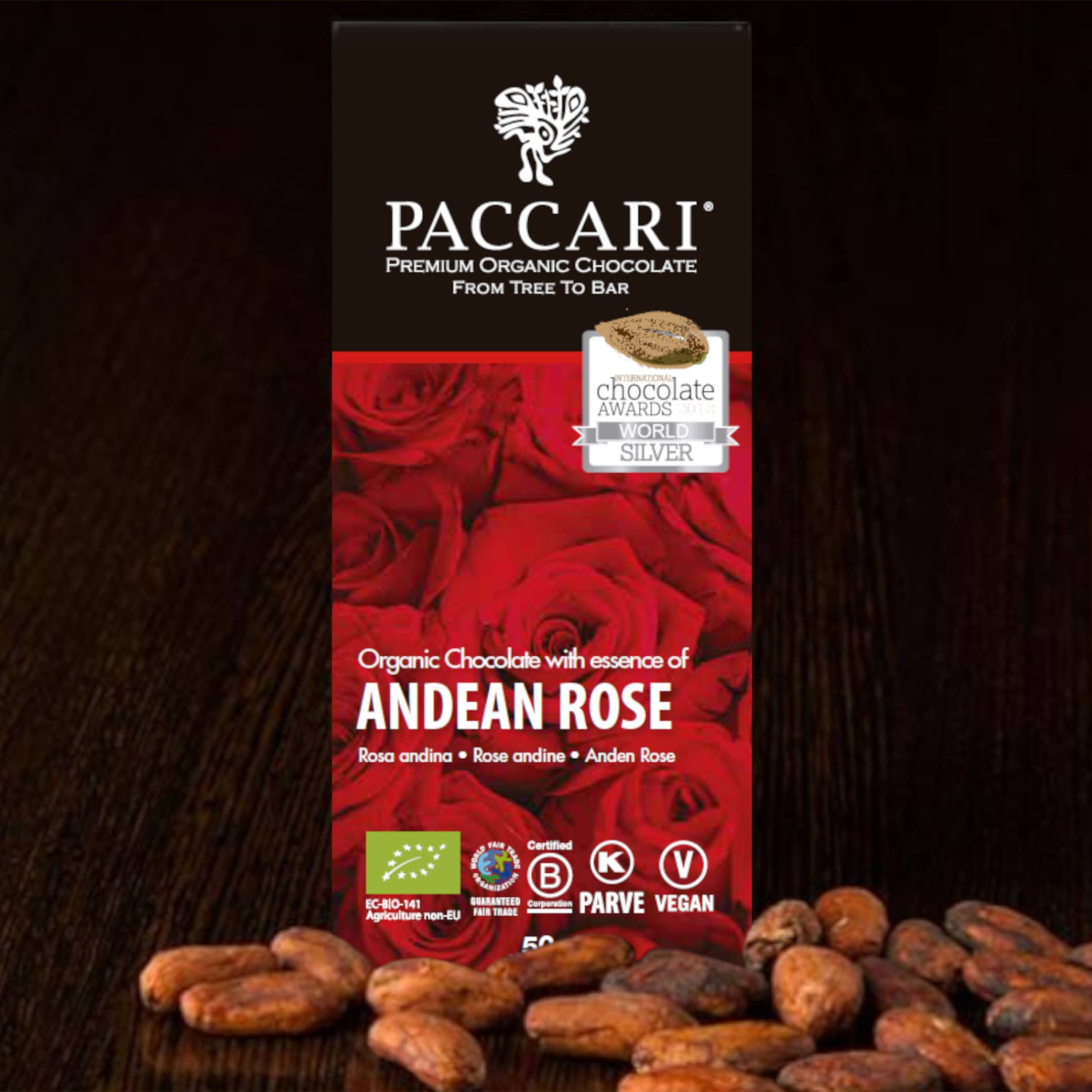 PACCARI Deutschland und Österreich - Wholesale Chocolate Bar - Bio Schokolade Anden Rose 60% Kakao1