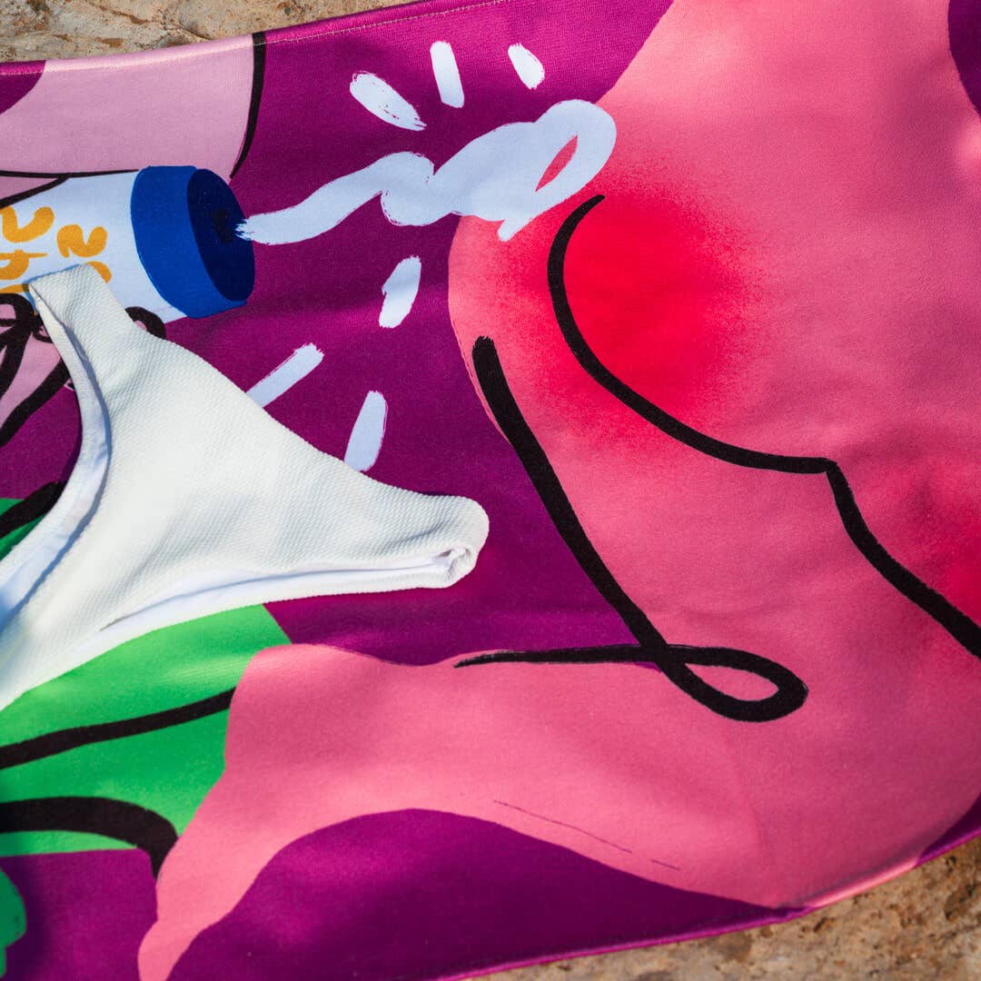 Redy. - Wholesale Beach Towel - Drip Me Baby Illustrated Beach Towel (70x140cm)2