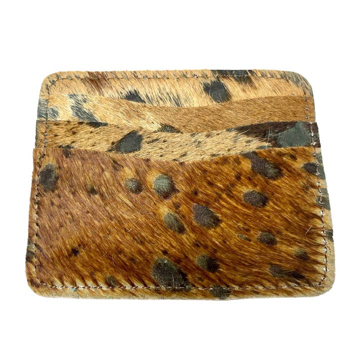 Distressed hide Credit Card Wallet for wholesale by Western Linens