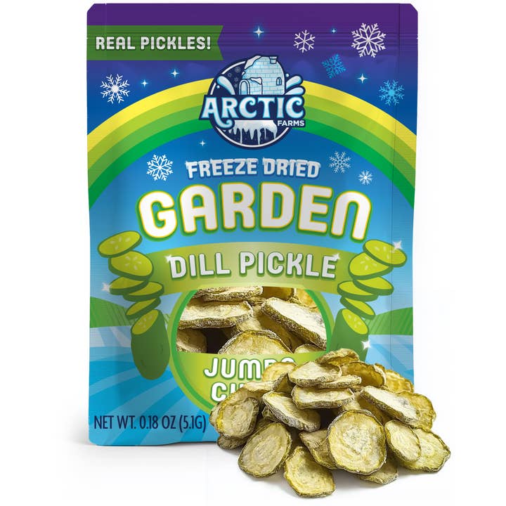 Arctic Farms - Wholesale Chips - Freeze Dried Dill Pickle Jumbo Chips (Salty)