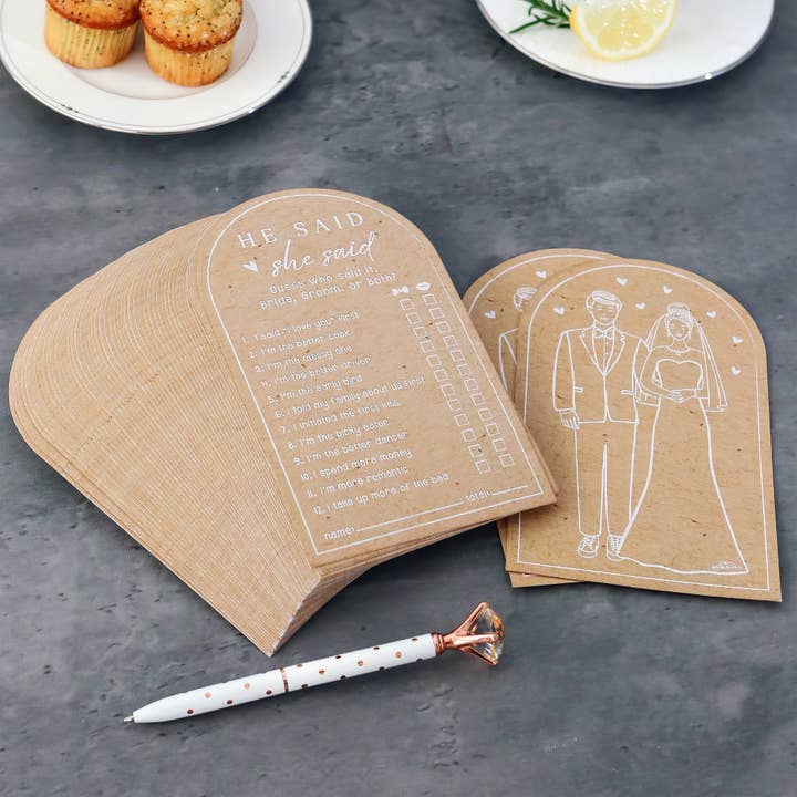 Kate Aspen - Wholesale Card Game - Wedding & Bridal Shower Activity - He Said She Said Game4